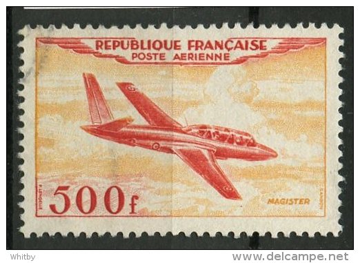 France 1954 500f Jet Plane, Issue #c31 - 1927-1959 Usati