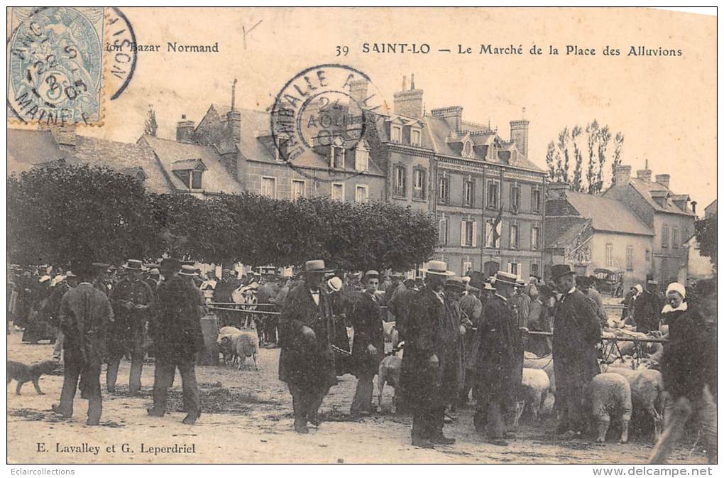 Saint Lo    50    Le Marché De La Place Des Alluvions - Saint Lo