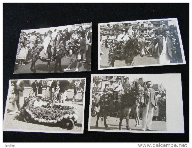 Lot De 4 Cpa Carte Photo à Identifier -- Fête Des Fleurs -- Dont Deux Photographe Studio Leyens Neuilly Sur Seine OCT02 - A Identifier