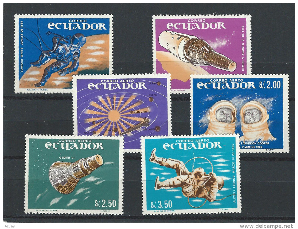 EC - 1966 - 1208-1213 - WELTRAUM  - SPACE - SATZ KOMPLETT  - MNH - POSTFRISCH - **   - ECUADOR - EQUATEUR - Equateur