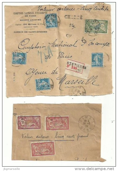 6 FRAGMENTS Avec MERSON  SEMEUSE Perforés CN , CNEP......18 Timbres à Voir........ - Autres & Non Classés