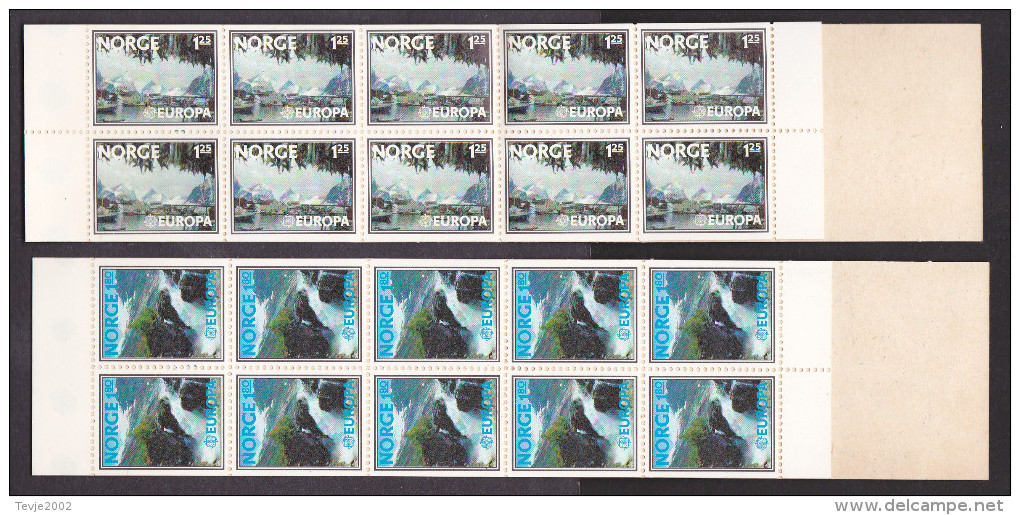 Kr_ Norwegen - 2 Markenheftchen Mi.Nr. 742 + 743 - Postfrisch MNH - Europa CEPT - Markenheftchen