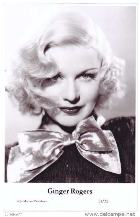 GINGER ROGERS - Film Star Pin Up - Publisher Swiftsure Postcards 2000 - Sin Clasificación