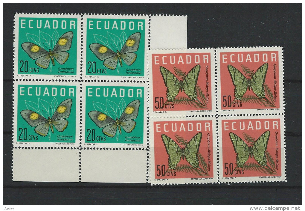 EC - 1964 - 1141-1142 - SCHMETTERLINGE - MARIPOSAS - BUTTERFLY-   - MNH - POSTFRISCH - **   - ECUADOR - EQUATEUR - Equateur