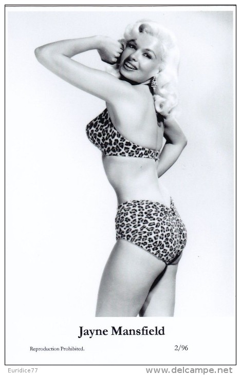 JAYNE MANSFIELD - Film Star Pin Up - Publisher Swiftsure Postcards 2000 - Artiesten