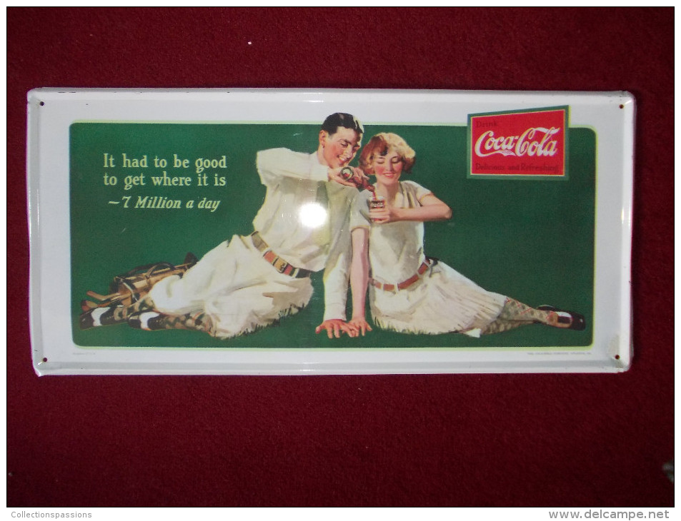 Plaque Publicitaire. COCA COLA - - Blechschilder (ab 1960)