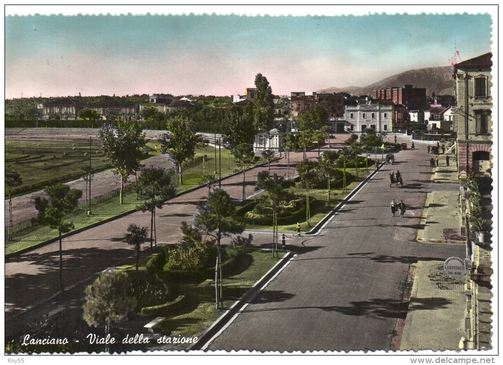 Abruzzo-chieti-lanciano Veduta Viale Della Stazione Anni 50 - Altri & Non Classificati