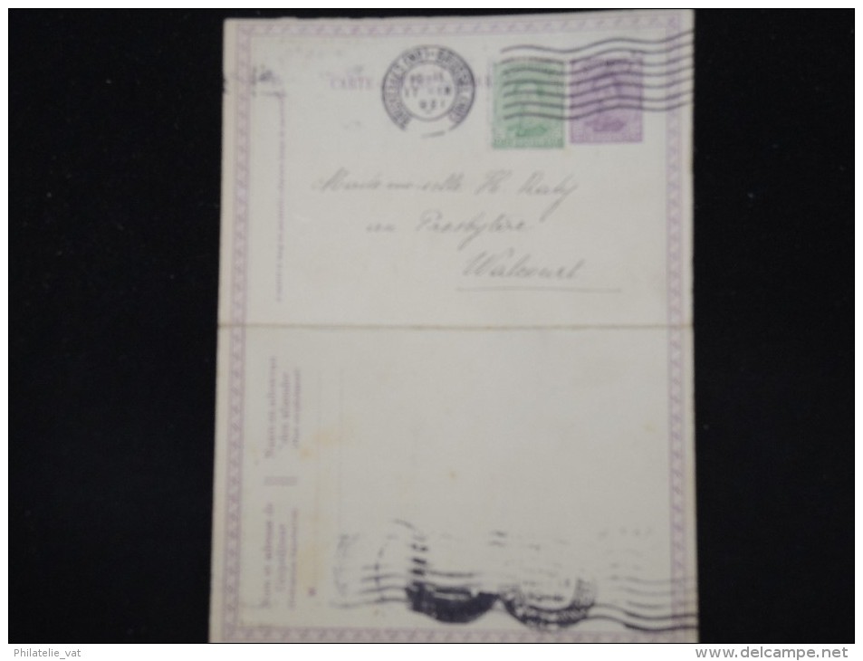 BELGIQUE - Entier Postal De Bruxelles Pour Walcourt En 1921 - à Voir - Lot P10152 - Cartes-lettres