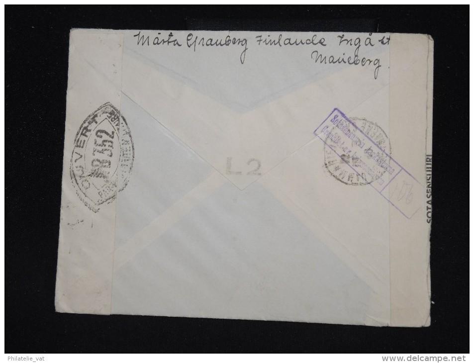 FINLANDE - Enveloppe Pour La France En 1940 Avec Controle Militaire - Aff Plaisant ( Tricolore) - à Voir - Lot P10161 - Briefe U. Dokumente