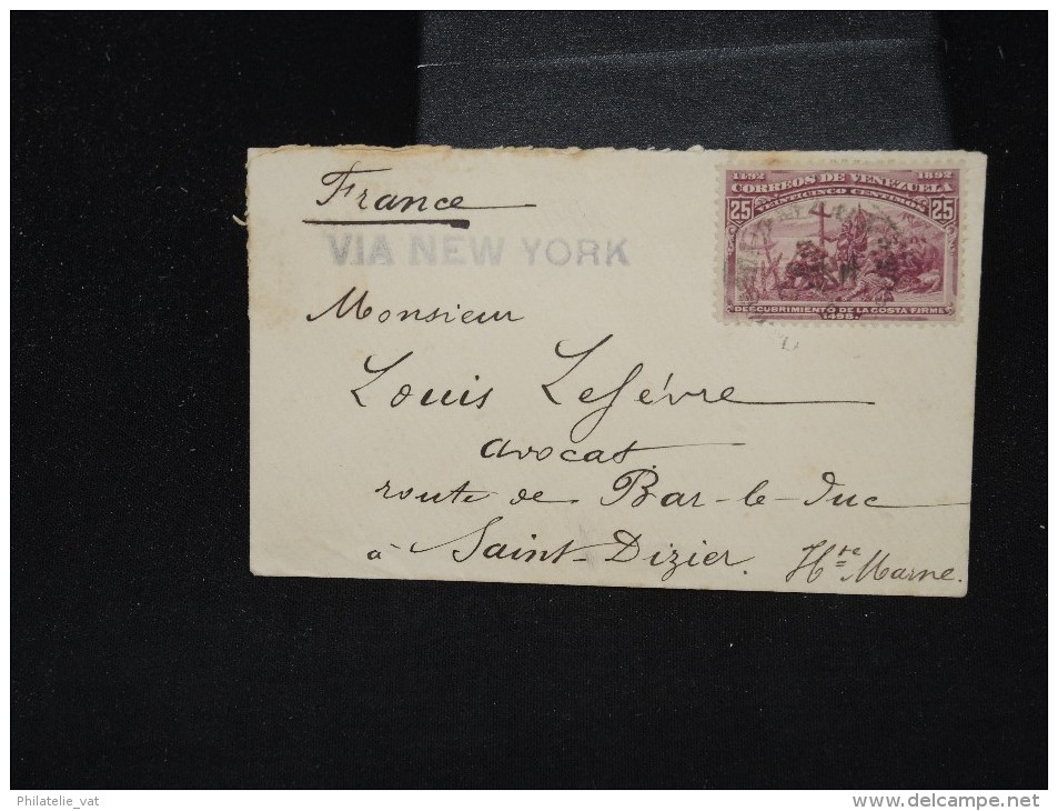 VENEZUELA - Enveloppe Pour La France Via New York En 1898 - à Voir - Lot P10172 - Venezuela