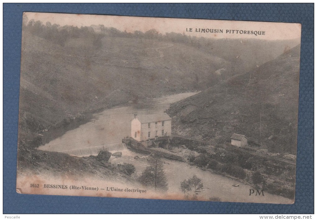 87 HAUTE VIENNE - CP ANIMEE LE LIMOUSIN PITTORESQUE - BESSINES - VUE GENERALE - PM N° 1644 - Bessines Sur Gartempe