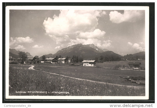 AK Schönau, Panoramaansicht Mit Untersberg Und Lattengebirge - Sonstige & Ohne Zuordnung