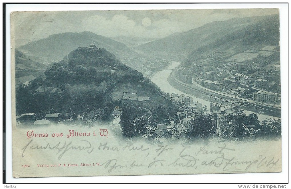 Gruss Aus Altena - Allemagne- Précurseur 1899 - Voir Les Photos # - Altena