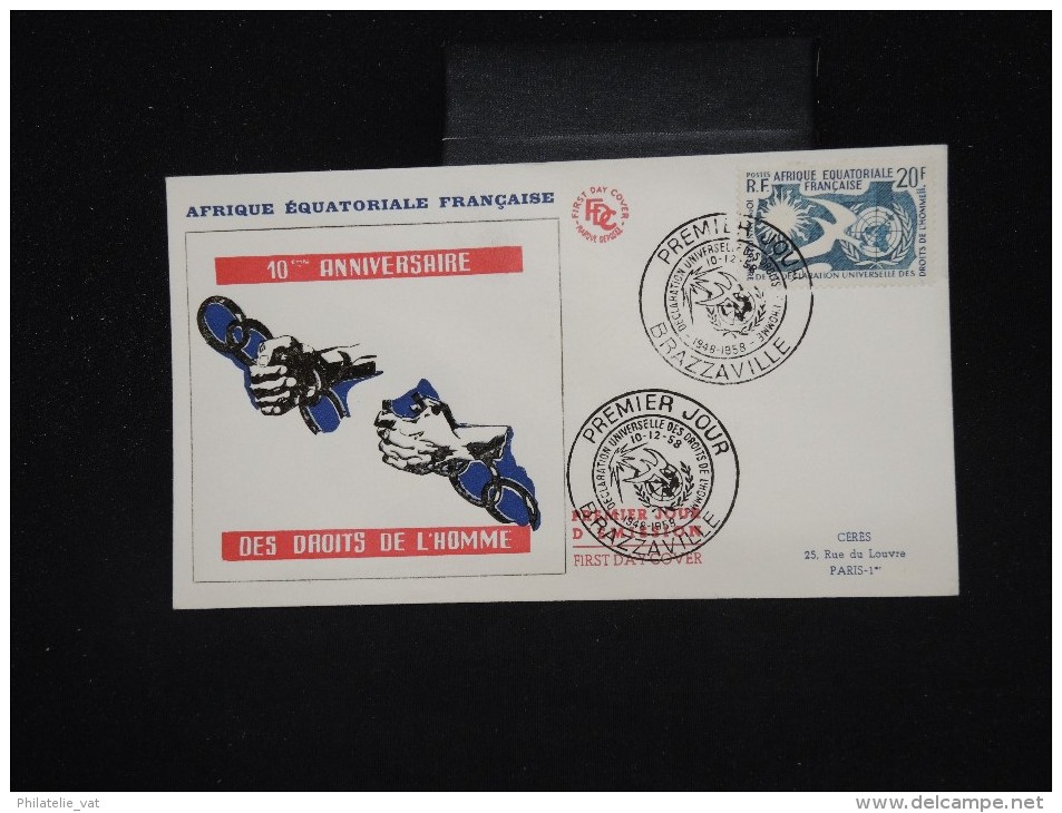 FRANCE - Série de 11 enveloppes de la déclaration des droits de l' homme en 1958 - à voir toutes scannées  - Lot P10199