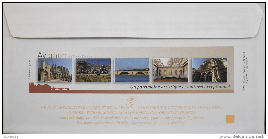 P.A.P. - 2009 - Palais Des Papes N° 4348 Y & T - Enveloppe Neuve Avec La Carte Illustrée Du Musée Calvet  - Neuve - - PAP: Sonstige (1995-...)