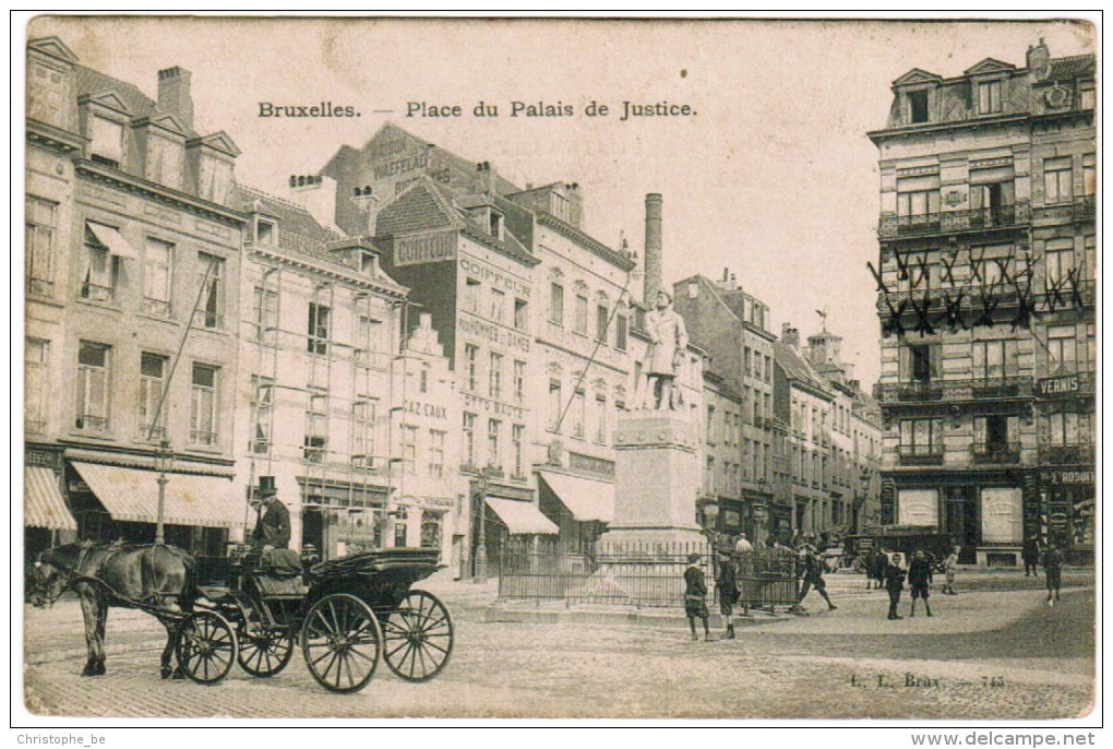 Brussel, Bruxelles, Place Du Palais De Justice (pk24455) - Places, Squares