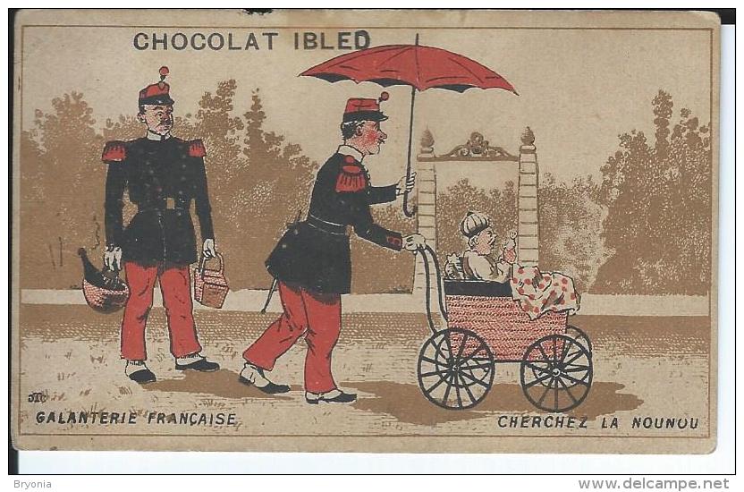 CHROMO-IMAGE - Chocolat IBLED -  "  Galenterie Française    "  Bon état Dorure Intacte - - Ibled