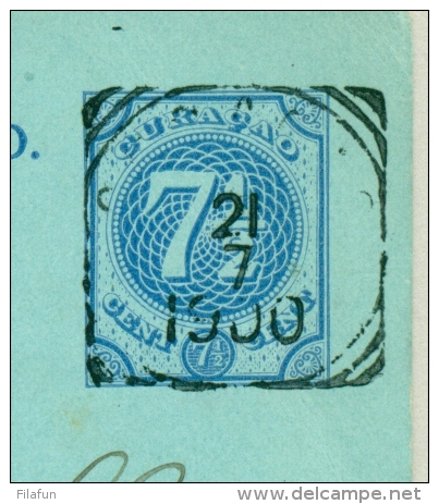 Curacao - 1900 - 7,5 Cent Briefkaart, Echt Gebruikt Naar Den Haag / Nederland - Curacao, Netherlands Antilles, Aruba