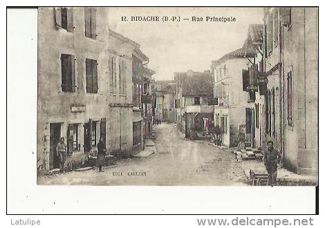 Bidache  64   La Rue Principale Animée-Coiffeur Et Hotel - Bidache