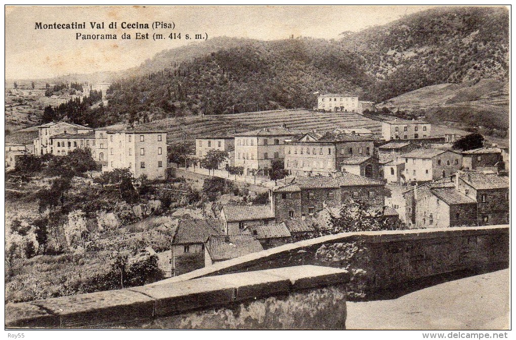 Toscana-pisa-montecatini Val Di Cecina Veduta Panorama Interno Da Est Anni 20/30 - Sonstige & Ohne Zuordnung