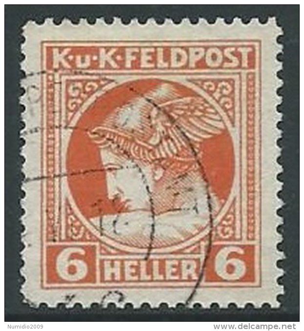 1916 AUSTRIA UNGHERIA USATO POSTA DA CAMPO GIORNALI 6 H - G035 - Eastern Austria