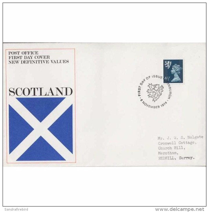 Post Office First Day Cover 6th November 1974 New Definitive - 1971-1980 Decimal Issues