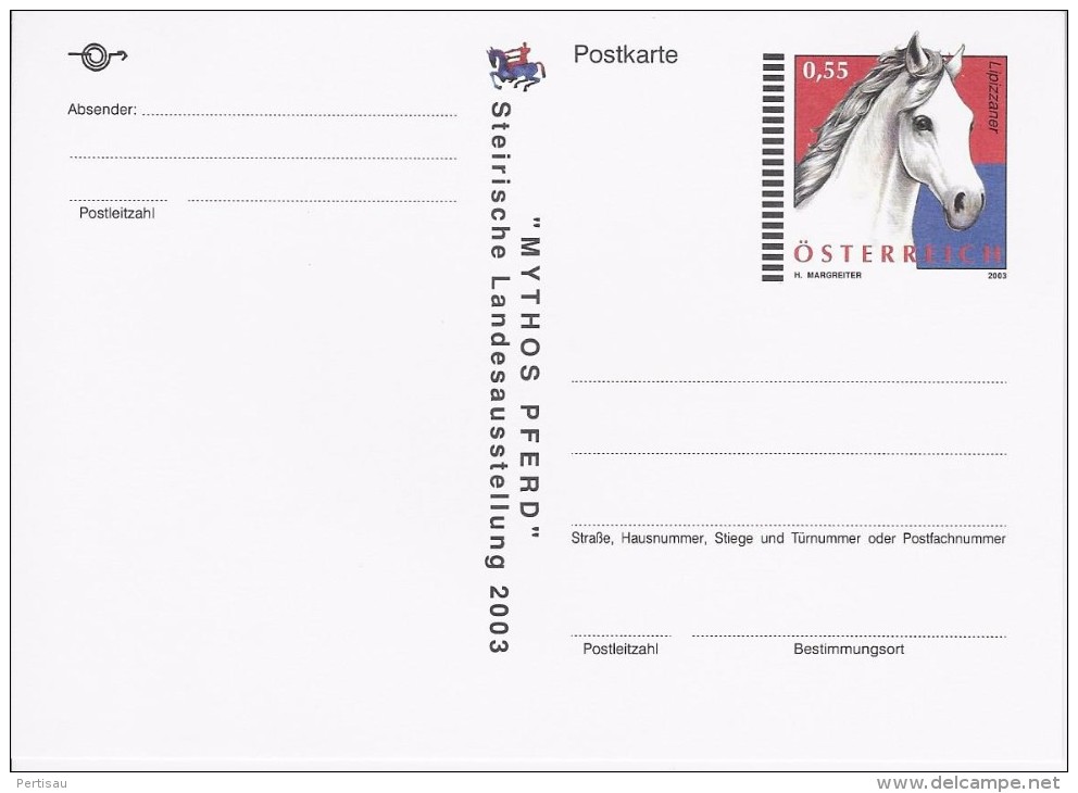 Postkarte ,,Mythos Pferd,, - Briefe U. Dokumente