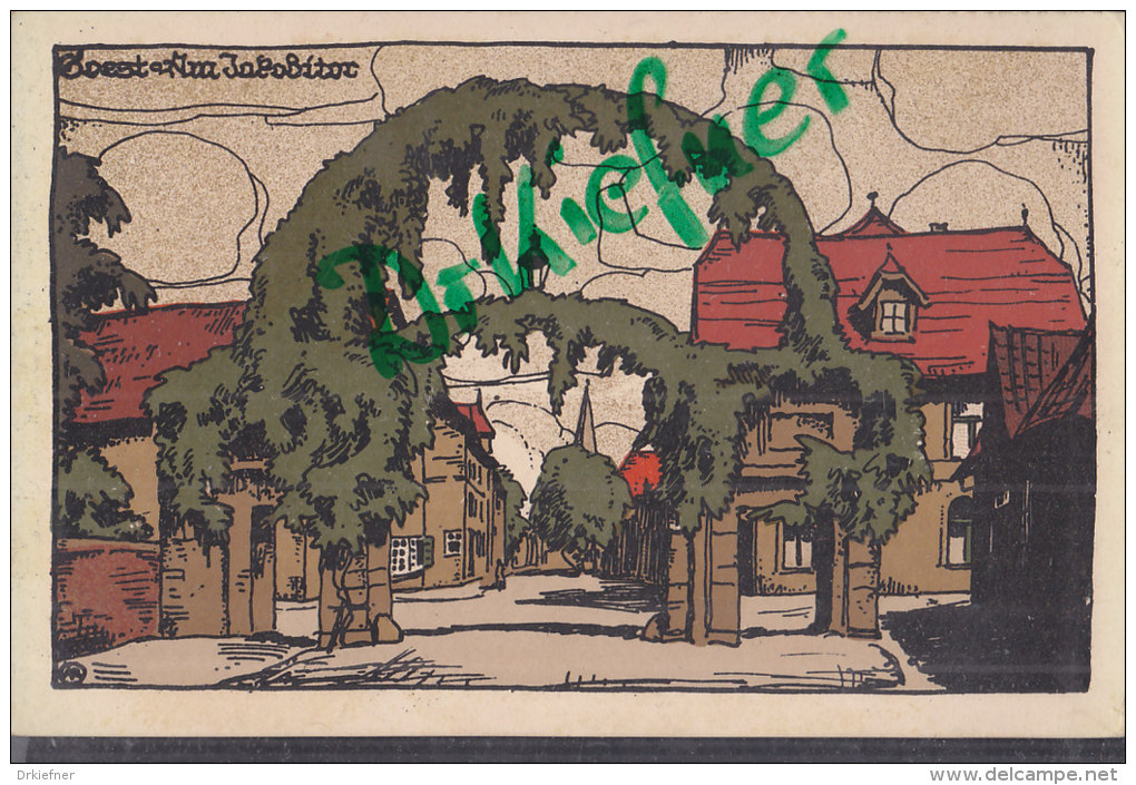 LITHO: Soest, Am Jakobitor, Um 1910 - Soest