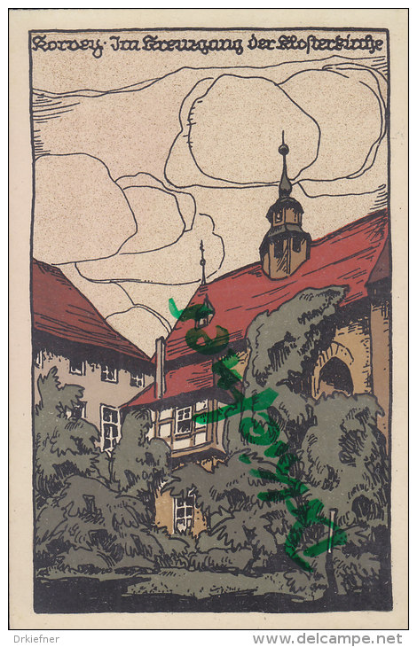 LITHO: Höxter, Corvey, Im Kreuzgang Der Klosterkirche, Um 1910 - Hoexter