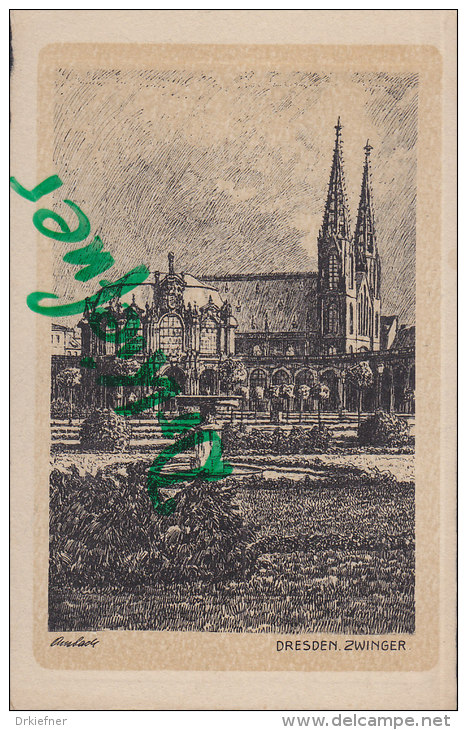 Dresden, Schlosskirche Und Zwinger, Um 1920 - Kirchen U. Kathedralen