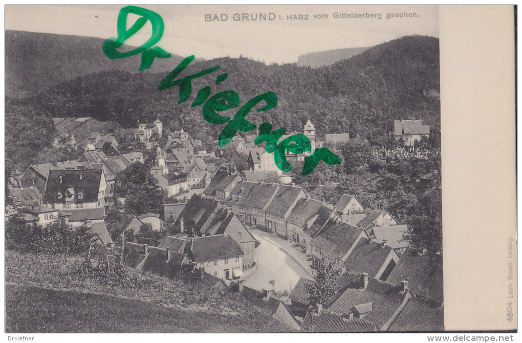 Bad Grund Vom Gittelderberg, Um 1900 - Bad Grund