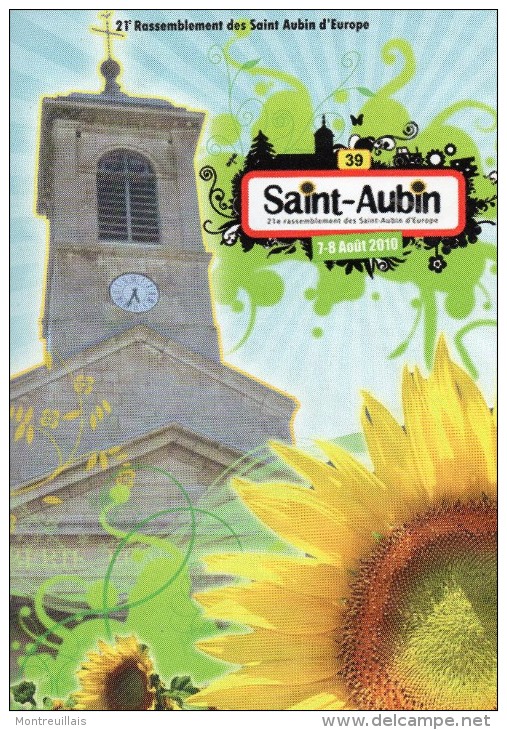 Livret Sur Le 21ème Rassemblement Des Saint-AUBIN D'Europe, En 2010, St-AUBIN Du JURA, Animations - Franche-Comté