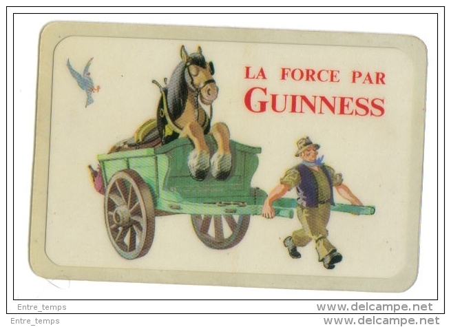 Carte Pense- Bete Plastifiée Guinness  La Force Par Guinness - Other & Unclassified