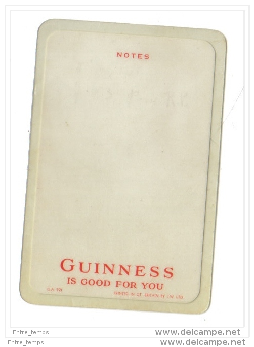 Carte Pense- Bete Plastifiée Guinness  La Force Par Guinness - Autres & Non Classés
