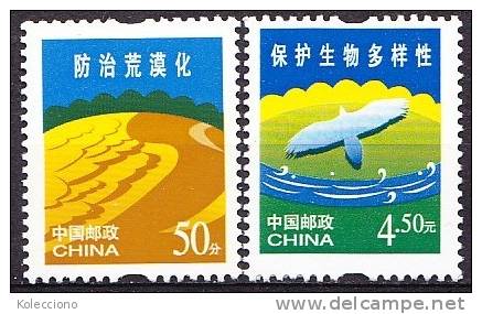 China 2004 Yvert 4143 / 44, Definitives, Enviorment Protection (III), MNH - Ongebruikt