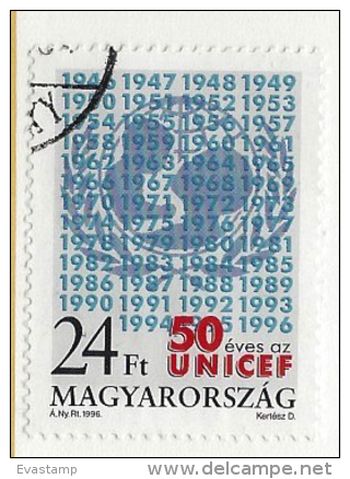 HUNGARY - 1996. UNICEF, 50th Anniversary  USED!!!  II.   Mi: 4419. - Oblitérés