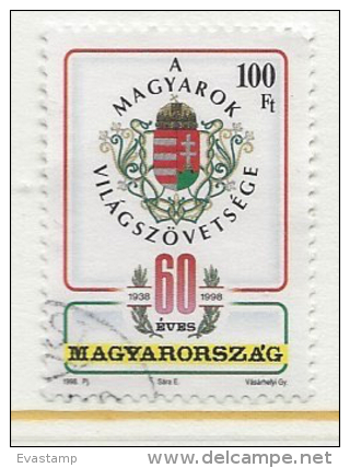 HUNGARY - 1998. World Federation Of Hungarians, 60th Anniversary USED!!!  II.  Mi 4513. - Usado