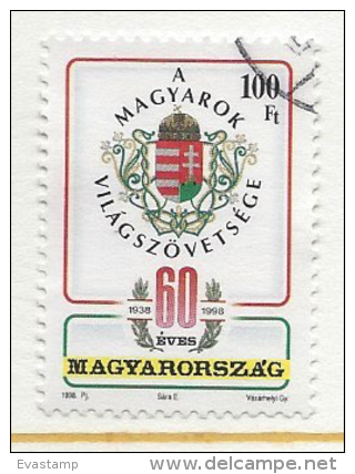 HUNGARY - 1998. World Federation Of Hungarians, 60th Anniversary USED!!!  VII.  Mi 4513. - Oblitérés