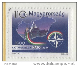 HUNGARY - 1999. Hungary Entrance Into NATO / Map Of Hungary USED!!  I.  Mi 4528. - Usati