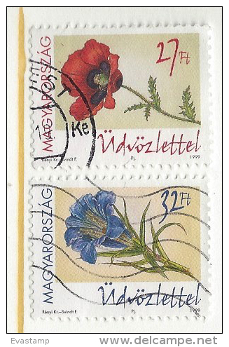 HUNGARY - 1999. Greetings/ Flowers/ Red Poppy  USED!!!  III.  Mi 4557-4558. - Oblitérés