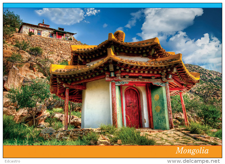 MONGOLIA POSTCARD Hugnu-Khan Monastery. Uvurkhangai - Mongolia