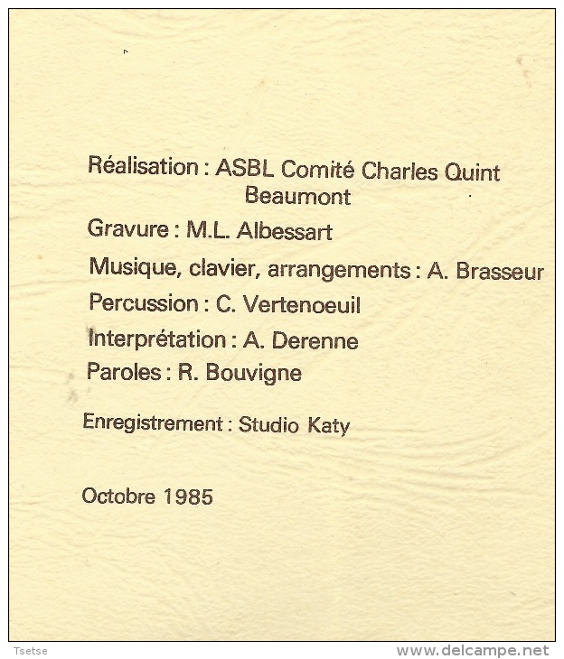 Beaumont - Légende De Charles-Quint - Disque Vinyle, Produit En 1985 - Beaumont
