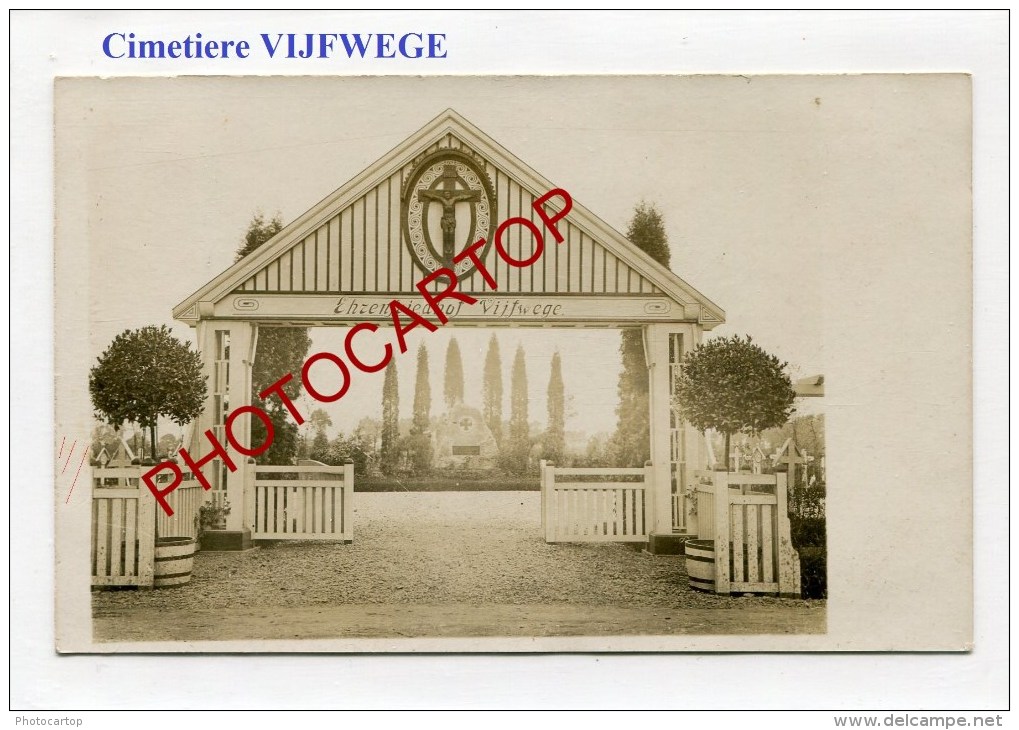 VIJFWEGE-Cimetiere Militaire Allemand-CARTE PHOTO Allemande-Guerre 14-18-1 WK-BELGIEN-FLANDERN- - Staden