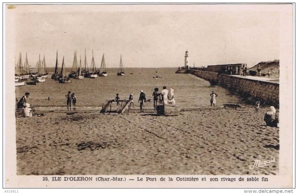 Cpa   ILE D OLERONle Port De La Cotiniere Et Son Rivage De Sable Fin - Ile D'Oléron