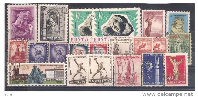 Lot 114  Monuments 2 Scans 50 Different  MNH, Used - Monumenten