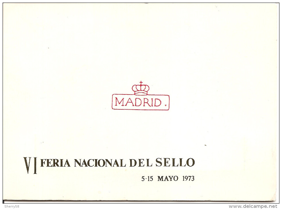 1973-CARPETA OBSEQUIO VI FERIA NAC. DEL SELLO. CENT. DE SELLOS I REPÚBLICA Y CORREO CARLISTA.  HOJAS RECUERDO Nº 7 Y 8 - Commemorative Panes