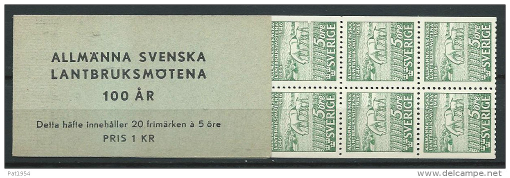 Suède 1946 Carnet C 322a Neuf Exposition Agricole - 1904-50