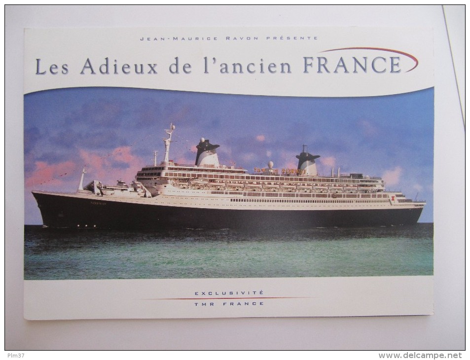 Paquebot FRANCE - NORWAY - Croisière ´Les Adieux" - Tryptique 21 X 30 Cm Et Petits Papiers - Other & Unclassified