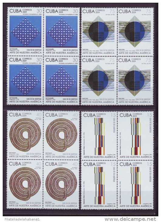 2009.21 CUBA 2009 COMPLETE SET BLOCK 4 MNH 2009 UNUSED. ART OF LATIN AMERICA. ARTE DE NUESTRA AMERICA. - Unused Stamps