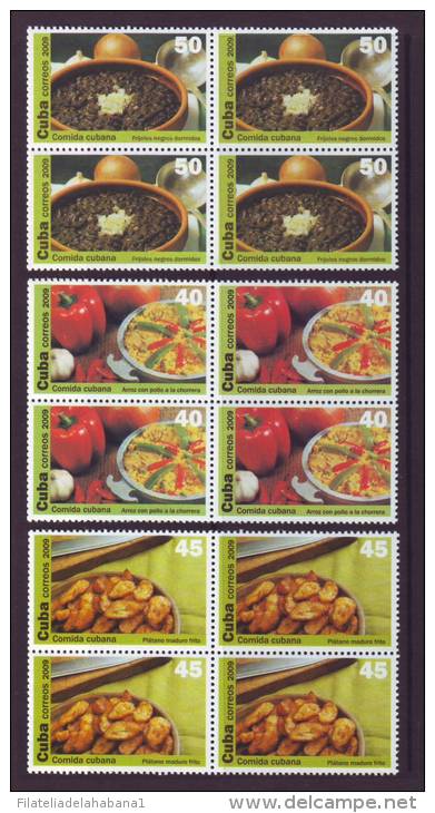 2009.51 CUBA 2009 COMPLETE SET MNH CUBAN FOOT. COMIDA CUBANA. PLATANO. ARROZ. BANANA. RICE. FRIJOLES. - Unused Stamps